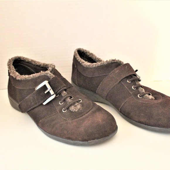 Easy Spirit Booties Brown Suede Round Toe Size 8 1/2 - Picture 2 of 10